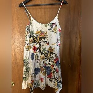 SHEIN Tropical Pattern Skater Dress